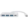 Адаптер Intracom Adapter Manhattan USB-C to 3xUSB3.0+USB-C White: Інтерфейс підключення USB-C