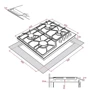 Варочная поверхность Weilor GG 604 WH: Размеры для встраивания 5х56х49 см