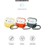 Чехол для наушников ArmorStandart Silicon with hook 3in (Atrovirens, Orange, Yellow) for Apple AirPods Pro фото 1