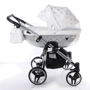 Универсальная коляска для двойни 2 в 1 Junama Glow Duo 03, белый с серебристым (J-G-DUO-03): Количество блоков 2