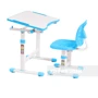 Комплект дитячої дерев'яних меблів парта і стільчик FunDesk Omino Blue