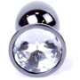 Анальная пробка с кристаллом BOSS of TOYS Boss Series - Jewellery Dark Silver PLUG Clear S, BS6400030