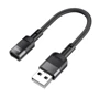 Кабель Hoco USB Cable to USB-C U107 Female 2A 0.1m Black: Тип USB Cable - USB-C F