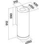 Витяжка Falmec Polar Copper 35800 (CPWN90.E4P2#ZZZA491F): Тип фільтра повітря Рециркуляція, Відведення