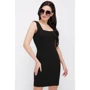 Платье FashionUp PL-1618C 42 черное повседневное до середины бедра