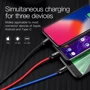 Кабель Baseus USB Cable to Lightning/microUSB/USB-C Three Primary Colors 30сm Black (CAMLT-ASY01) фото 13