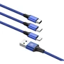Кабель Baseus USB Cable to Lightning/microUSB/USB-C Rapid 1.2m Blue (CAMLT-SU13): Длина 1.2 м