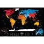 Скретч карта мира Travel Map Weekend Black World silver (WBWs) фото 3