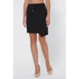 Юбка FashionUp YUB-1005A 48 черная на запах до середины бедра
