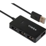 Адаптер Vinga Adapter USB to 4xUSB2.0 Black (VHA2A4)