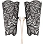 Кружевные наручники и воротник Rosy Gold - Lace Cuffs and Collar Black