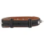 Ошейник Collar Soft с шипами 35 мм 46-60 см Черно-коричневый: Цвет черный