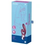 Вибратор-кролик Satisfyer Love Me Red, гибкий, отросток с тройным кончиком
