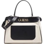 Женская сумка тоут Guess Uptown Chic Turnlock Satchel черно-белая (HWHG7301050-BLA)