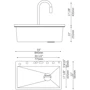 Кухонная мойка Lefton 33x22 Inch Waterfall Faucet Kitchen Sink with Digital Temperature Display & LED Lighting-KS2207L фото 13