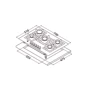 Варильна поверхня газова Perfelli Design HGM 7530 INOX SLIM LINE: Кількість конфорок 5