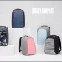 Женский рюкзак антивор XD Design Bobby Compact 14" Zebra черно-белый (P705.651): Застежка Молния