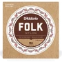 Струна для гитар Комплект струн D'addario EJ34 Folk Nylon 80/20 Bronze Ball End Black Treble