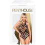 Боди с геометрическим орнаментом Penthouse - Go Hotter Black XL