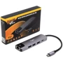 Адаптер Frime Adapter USB-C to 2xUSB3.0+PD+HDMI+RJ45 Space Grey (FH-5in1.311HL) фото 4