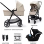 Универсальная коляска 3 в 1 Kinderkraft Newly Sand Beige (00-00305184) фото 8