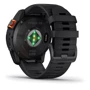 Смарт-часы Garmin Fenix 7X Pro Solar Slate Grey with Black Band (010-02778-01): Фитнес-функции Шагомер, Умный будильник, Секундомер, Пульсометр, Пульсоксиметр, Подсчет калорий, Альтиметр, GPS-модуль