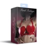 Лиф Сердце из натуральной кожи Feral Feelings - Hearts Bra Red
