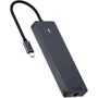 Адаптер Rapoo Adapter UCM-2002 USB-C to USB-C+USB2.0+2xUSB3.0+2xHDMI+DisplayPort+SD+RJ45+3.5mm Black: Колір черный