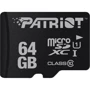 Карта памяти Patriot 64GB microSDHC Сlass 10 UHS-I U1 + adapter (PSF64GMCSDXC10): Тип карты MicroSDHC