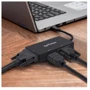 Адаптер Intracom Adapter Manhattan USB-C to HDMI+DVI-I+VGA Black: Додаткові роз'єми VGA, HDMI, DVI