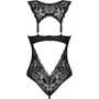 Кружевное боди Obsessive Donna Dream crotchless teddy XS/S Black
