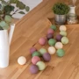 Гирлянда Cotton ball lights на 20 шаров 3,8м, Forest Fruit