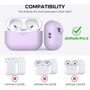 Чохол для навушників AhaStyle Silicone Case with strap Lavender (X003E43NBX) для Apple AirPods Pro 2 фото 1