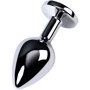 Анальная пробка с кристаллом Metal By Toyfa Silver anal plug Аmethyst