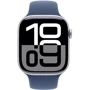 Apple Watch Series 10 46mm GPS Silver Aluminum Case with Denim Sport Band - M/L (MWWM3QH/A) UA: Материал фторэластомер