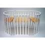 Кровать детская Twins Cozy овальная 160х60 9800-TC-160-01, белая