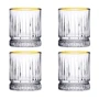 Набор низких стаканов Pasabahce Elysia Gold 355 мл 4 шт (520004G-4)