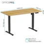 Стол с электрорегулировкой высоты Officepro Light Wood/Black (ODE1470LW) фото 8