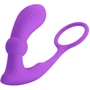 Вибромассажер простаты с эрекционным кольцои и пультом ДУ LYBAILE Pretty Love Warren Purple (BI-040162W-1)