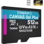 Карта памяти Kingston 512GB microSDXC class 10 UHS-I/U3 Canvas Go Plus (SDCG3/512GBSP): Тип карты MicroSDXC