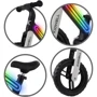 Біговел Kidwell SUNO Black/White з підсвічуванням (Hnrt_4900): Діаметр коліс, дюймів 12