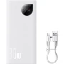 Внешний аккумулятор Baseus Power Bank 10000mAh Adaman 2 Digital Display Fast Charge Power Bank 30W White (PPAD040002) фото 6