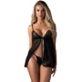 Пеньюар и трусики Obsessive Blomentis babydoll & thong XL/2XL