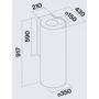 Вытяжка Falmec Polar Copper 35 800 (CPWI90.E4P2#ZZZA491F): Тип воздухоочистителя Рециркуляция, Отвод