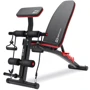 Скамья для жима и пресса Hop-Sport STRONG Набор 146 кг со скамейкой HS-1035 и стойками 1005L: Габариты, см 152х52.5х75