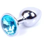 Анальная пробка Boss Series - Jewellery Silver PLUG Light Blue S (BS6400014)