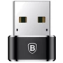 Адаптер Baseus Adapter USB to USB-C Female Black (CAAOTG-01)