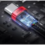 Кабель Baseus Cable USB-C to USB-C Cafule PD2.0 100W 1m Gray/Black (CATKLF-DLG1) фото 7
