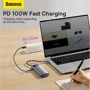 Адаптер Baseus Adapter Metal Gleam Series USB-C to 2хHDMI+3хUSB3.0+PD+RJ45 Gray (WKWG040113) фото 13