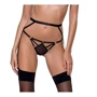 Стринги из стреп MEGGY THONG black S/M - Passion Exclusive